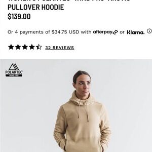 NOBULL Womens Polartec Wind Pro Artic Pullover Hoodie